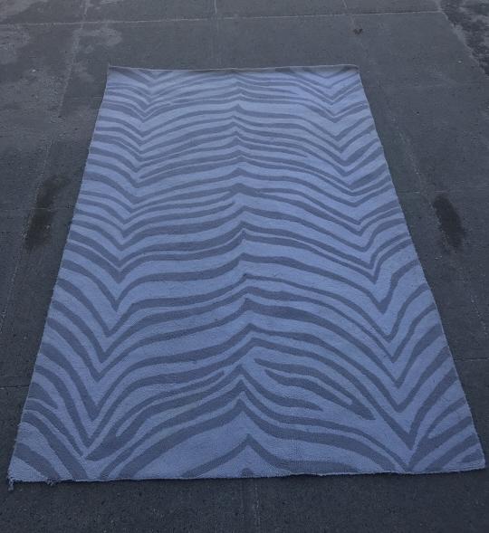 West Elm Contemporary Zebra Patterned Wool Rug (1 of 8)