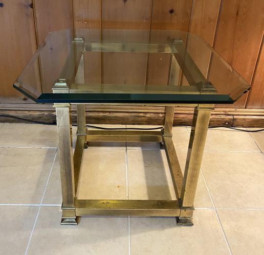 Vintage Maison Jansen Brass & Glass Coffee Table (1 of 5)