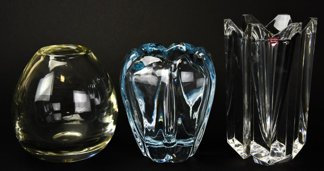 Lot Orrefors Signed Crystal Vases (1 of 10)