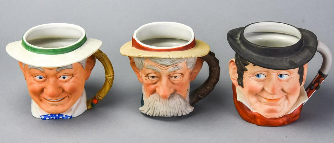 3 Vintage Norman Rockwell Porcelain Toby Mugs (1 of 9)
