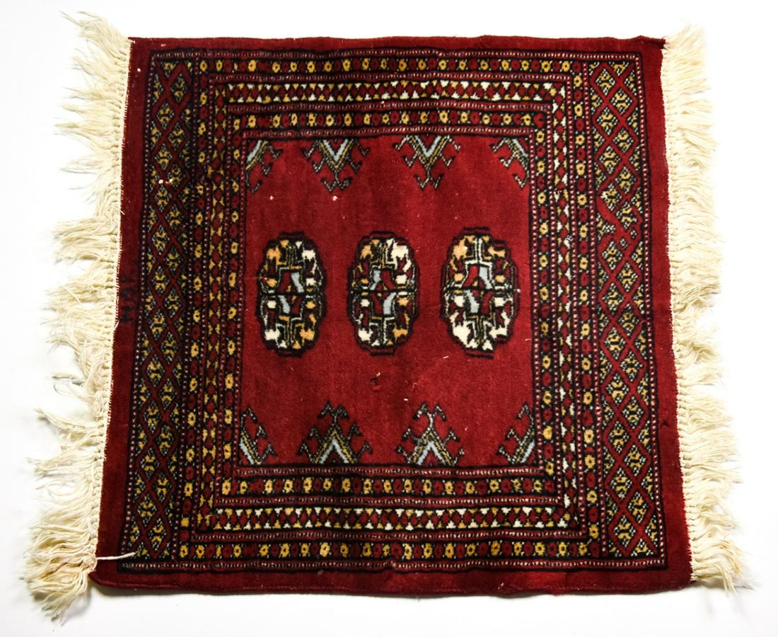 Persian Bokhara Hand Knotted Wool Throw Rug (1 of 7)