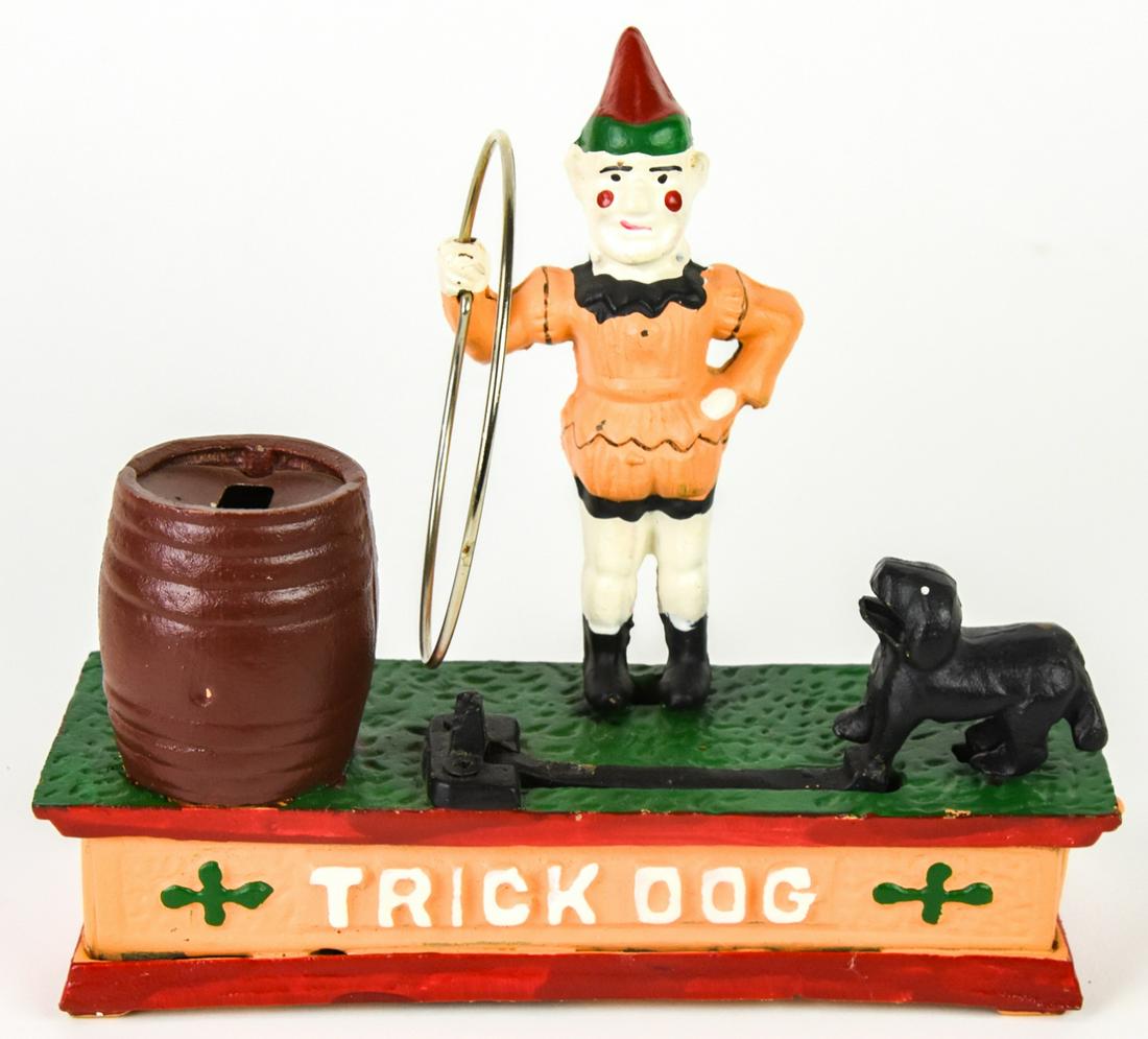 Vintage Cast Iron "Trick Dog" Money Bank (1 of 8)