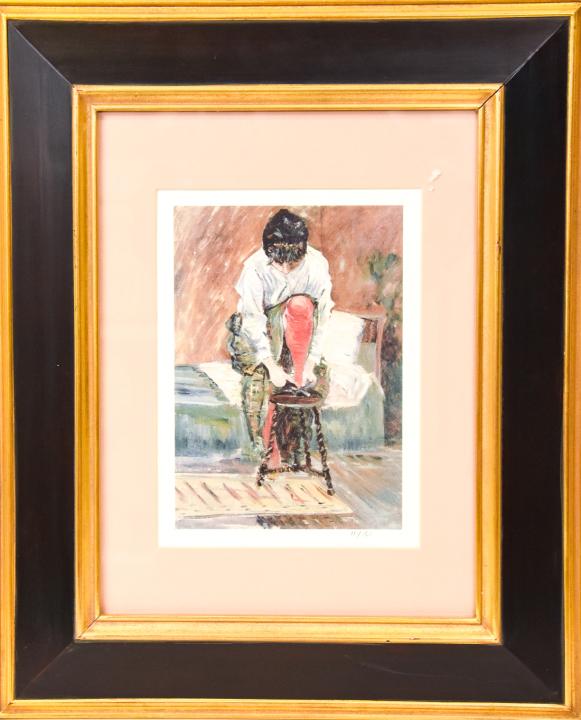 Paul Signac "The Red Stocking" Lithograph Giclee (1 of 9)
