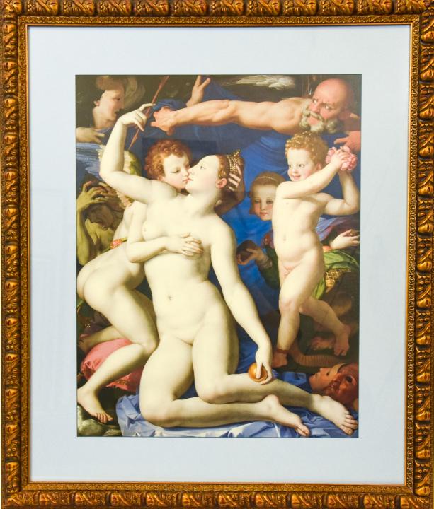 Framed Bronzino Venus, Cupid, Folly & Time Print (1 of 7)