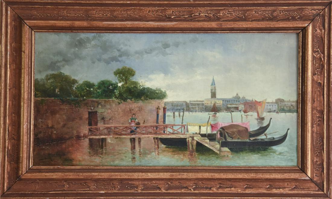 Jose Rico Y Cejudo 1864-1939 Venetian Oil Painting (1 of 8)