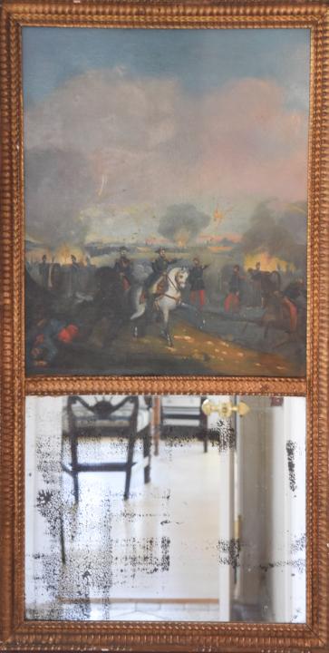 Antique French C 1800 Trumeau Mirror (1 of 8)