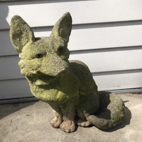 Cast Stone Garden Statue of a Fox (1 of 2)