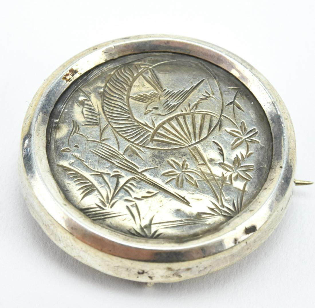 Antique 19th C Chinoiserie Sterling Silver Pendant (1 of 6)