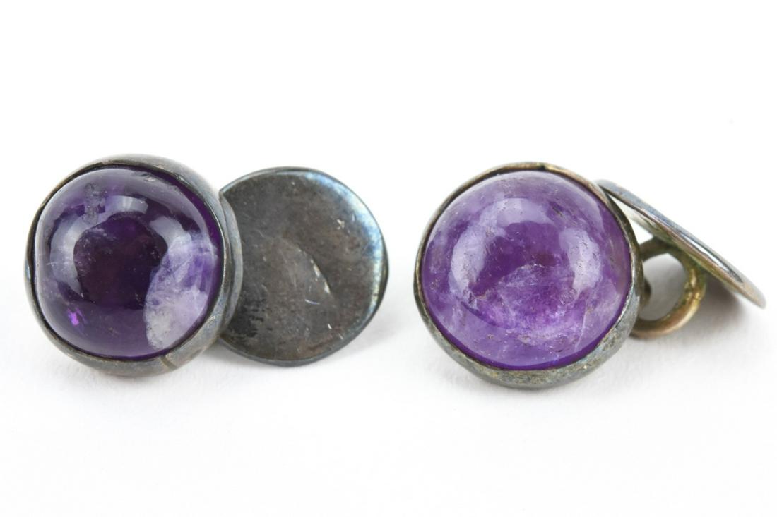 Pair Vintage Mexican Silver Spratling Cufflinks (1 of 6)