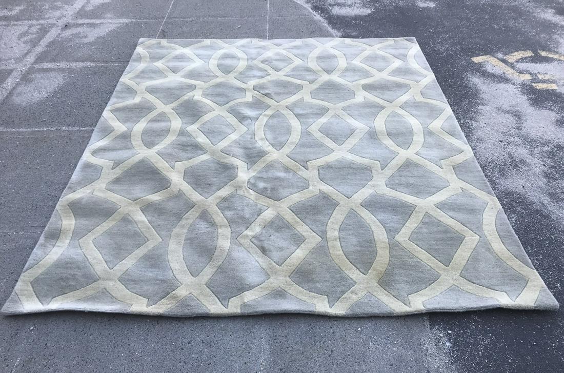 Contemporary Kaleen Geometric Wool Rug (1 of 11)