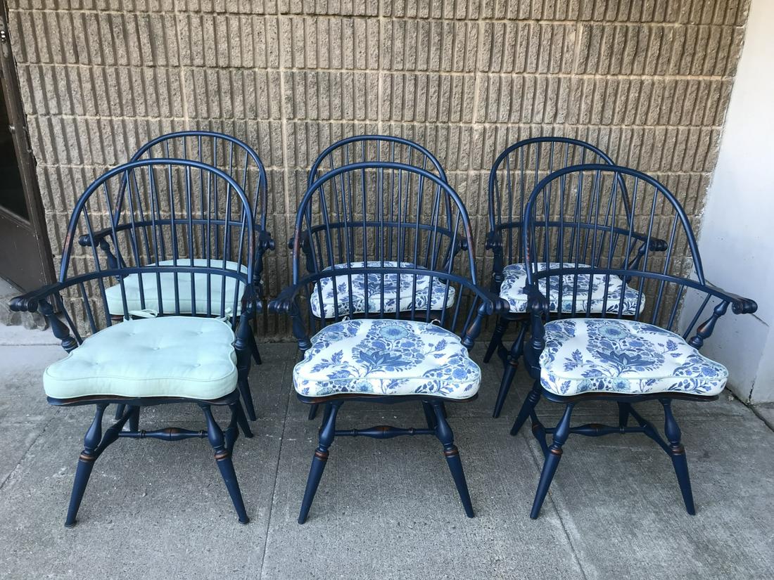 Set 6 Ashlen Blue Windsor Chairs (1 of 11)