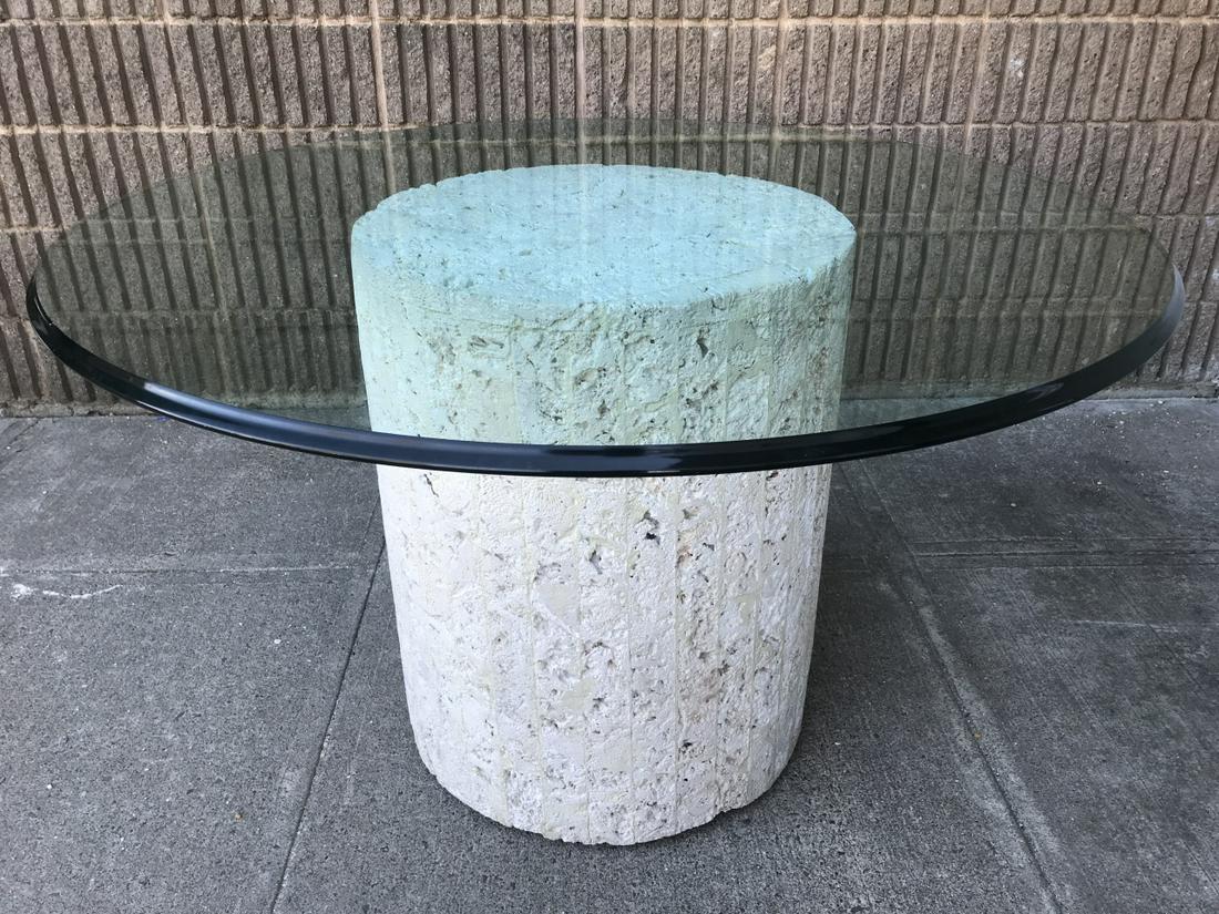 Contemporary Glass Top w Seashell Base Table (1 of 6)