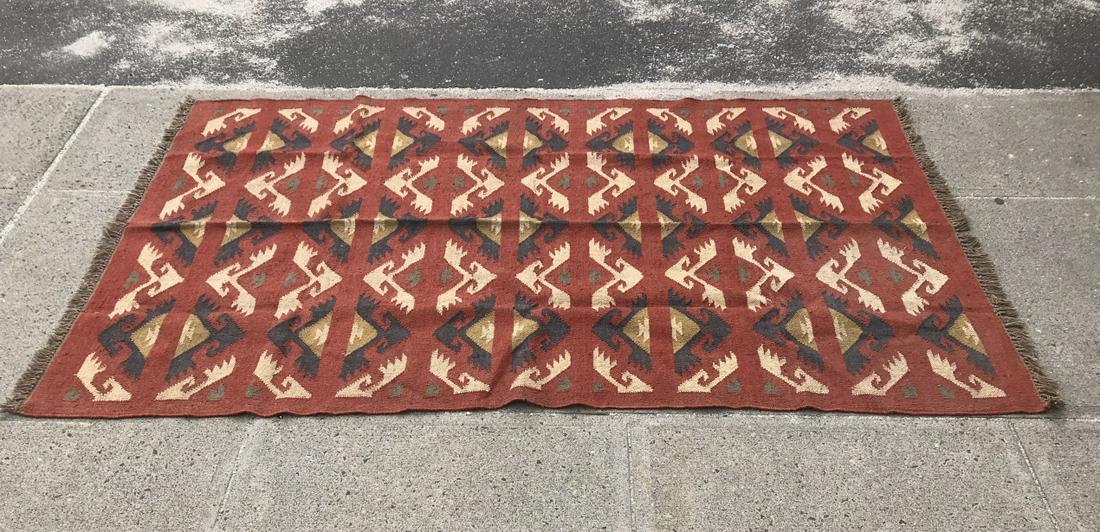 Vintage Navajo Hand Woven Area Rug / Carpet Runner (1 of 8)