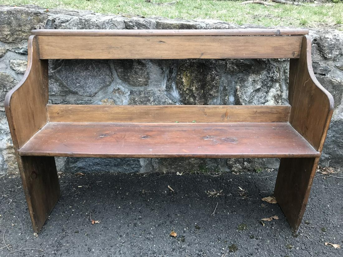 Country Style Pine Hall Bench (1 of 4)
