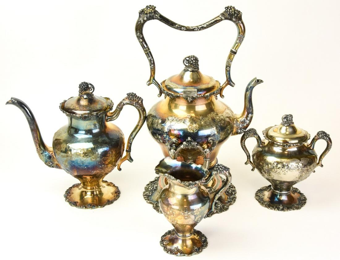 Antique EGW & S Silver Plate Coffee & Tea Service (1 of 8)