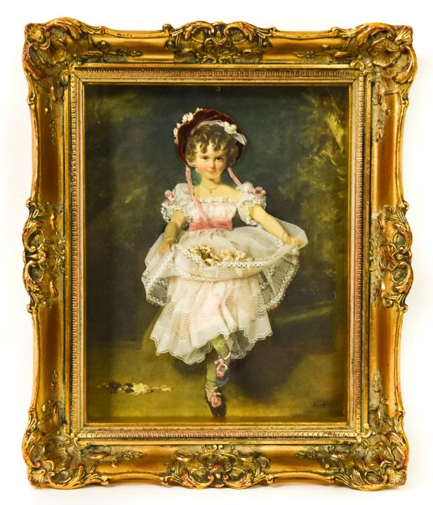 Shadow Box w Victorian Paper Doll Lace & Velvet (1 of 7)