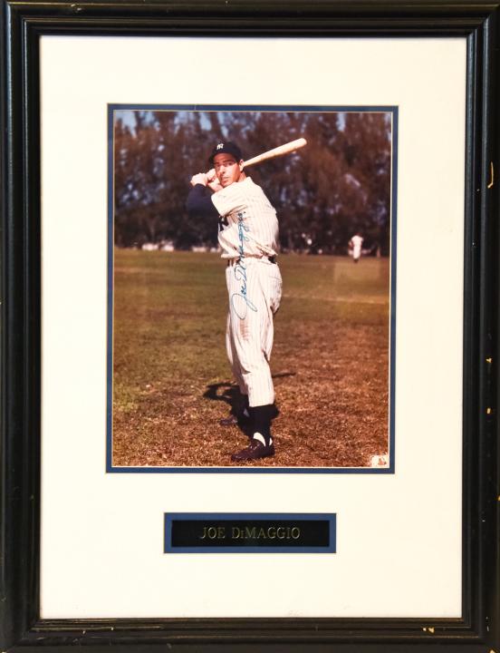 Framed Joe DiMaggio Signed Yankees Photograph (1 of 8)