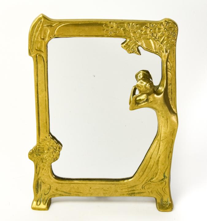 Antique Art Nouveau Gilt Bronze Figural Frame (1 of 9)