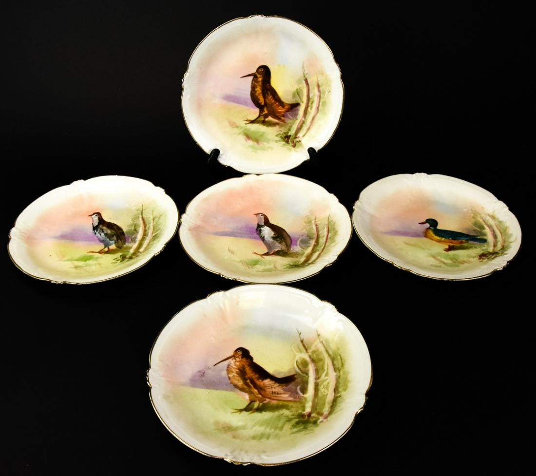 Set 5 Limoges Hand Painted Porcelain Bird Plates (1 of 7)