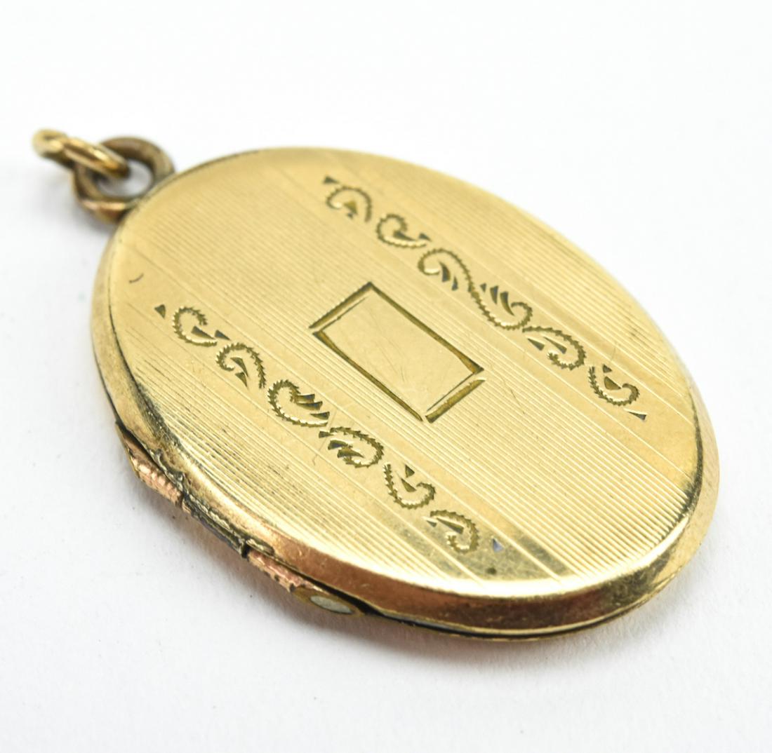 Antique Estate Gold Over Sterling Locket Pendant (1 of 6)