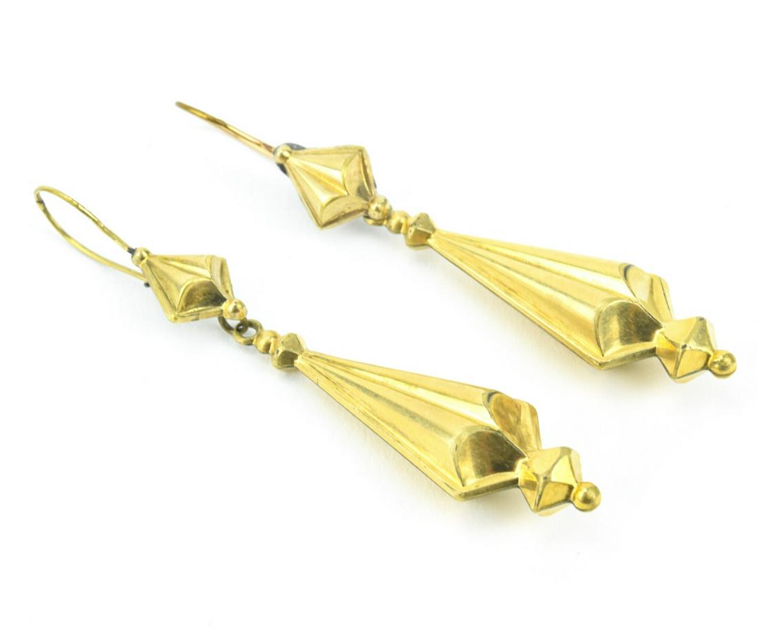 Pair Antique 19th C Gold Filled Earrings (1 of 5)