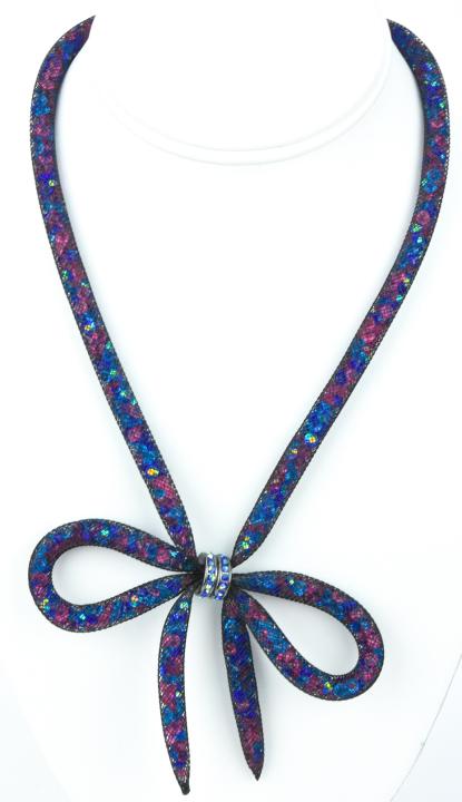 Vintage Rhinestone Bow Necklace (1 of 7)