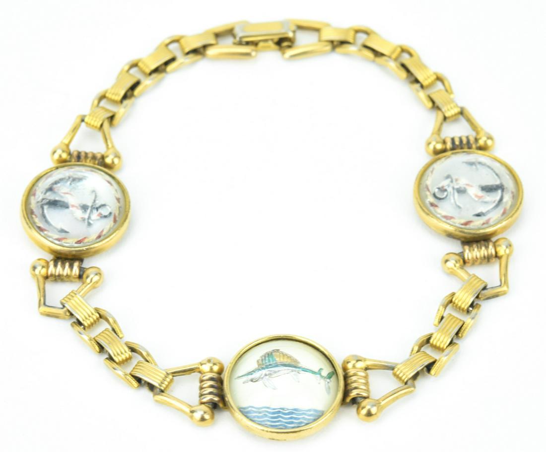 Vintage Gold Filled Essex Crystal Bracelet: Vintage Gold Filled Essex Crystal Bracelet. Measures just under 7.5 inches in length.