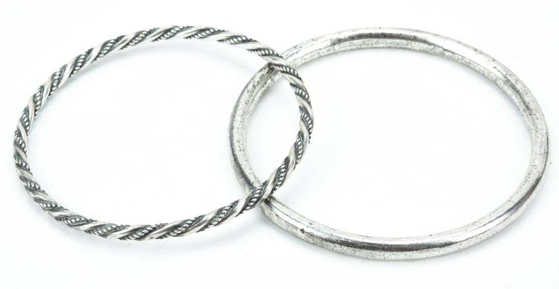 Two Vintage Sterling Silver Bangle Bracelets (1 of 8)