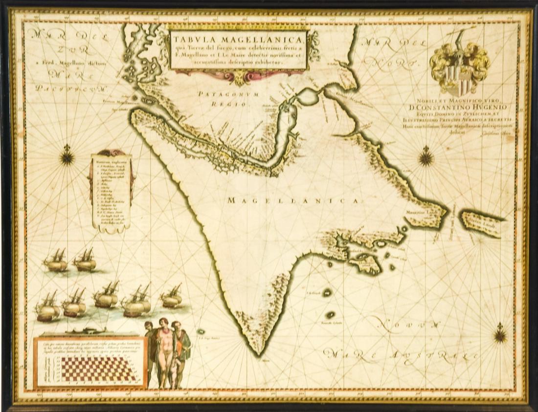 Antique 17th C Blaeu Tabula Magellanica Map (1 of 9)