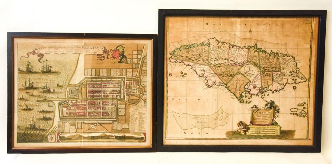 2 Antique Hand Colored Maps East & West Indies (1 of 7)