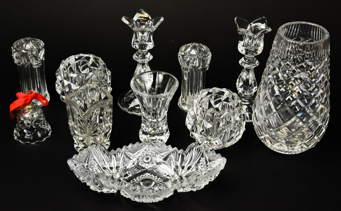 Lot Cut Crystal Tableware: Waterford, Tiffany & Co (1 of 9)