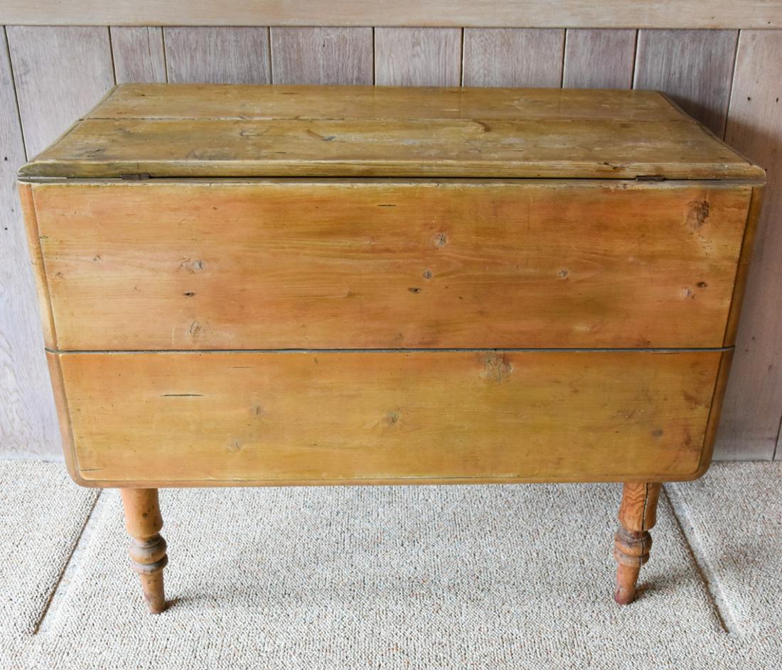 Antique Carved Pine Drop Leaf Gate Leg Table (1 of 5)