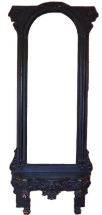 Antique 19th C Mahogany Tone Pier Mirror (1 of 6)