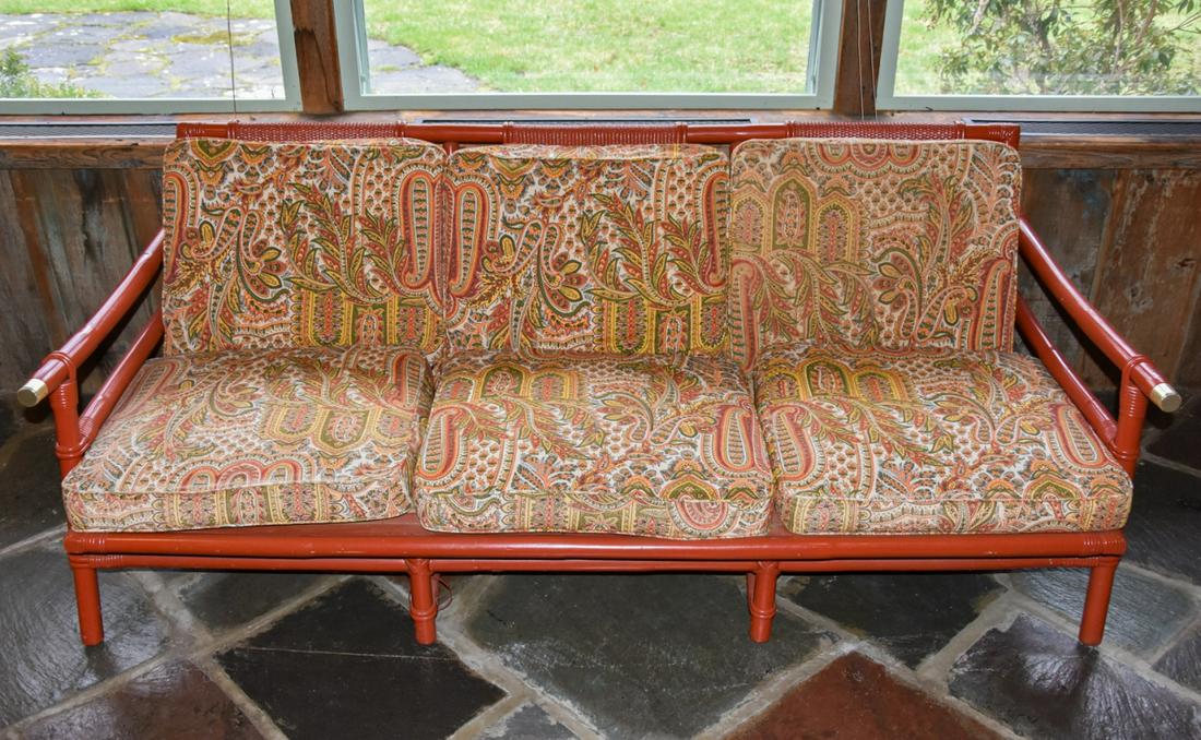 Mid Century Vintage Bentwood Bamboo & Rattan Sofa (1 of 8)