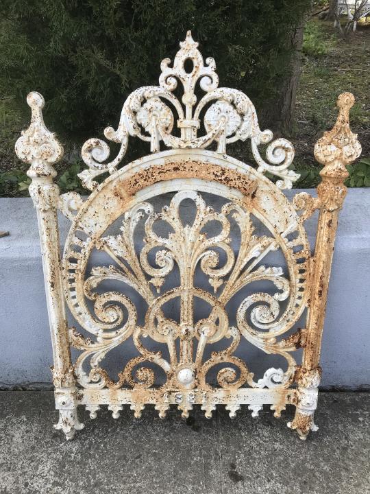 Antique Baroque Style Cast Iron Garden Fence Panel (1 of 5)