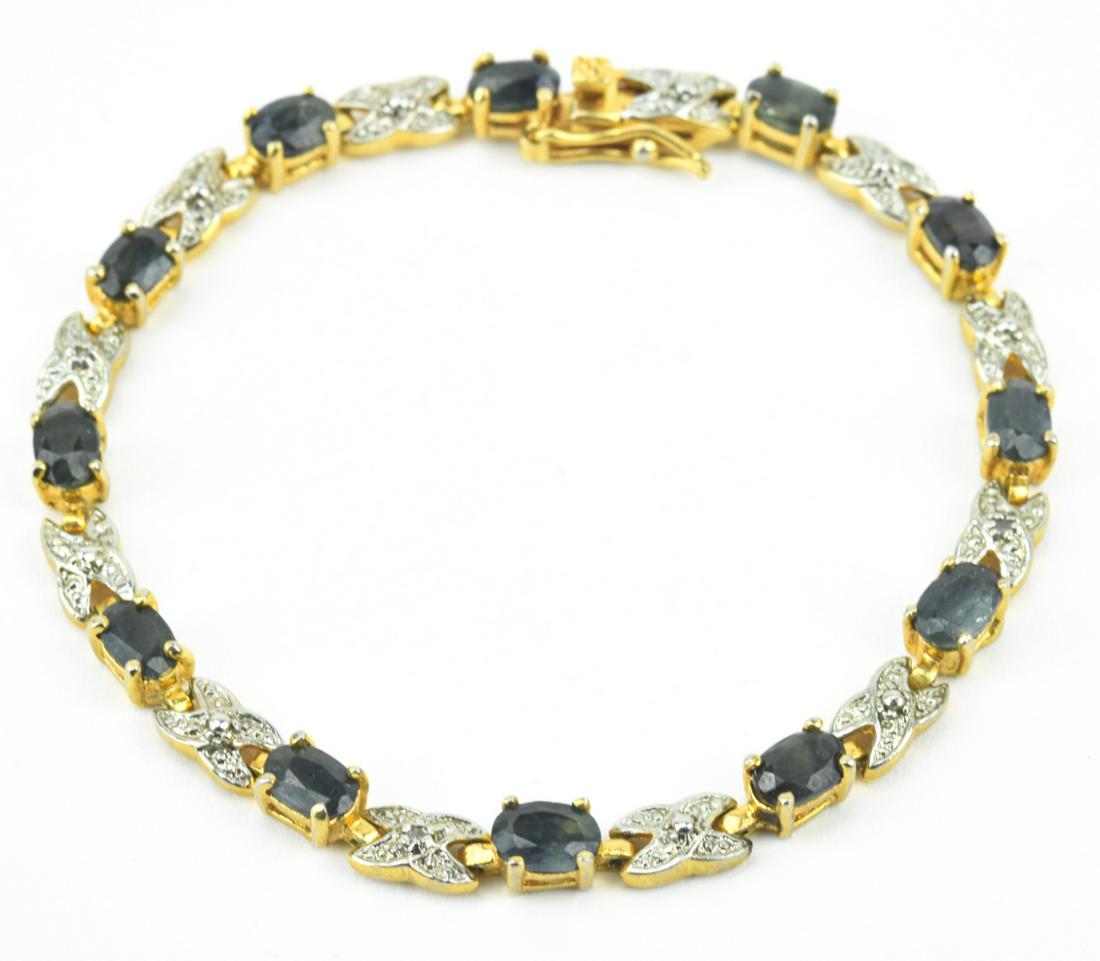 Vermeil Ruby & Diamond Tennis Bracelet (1 of 7)