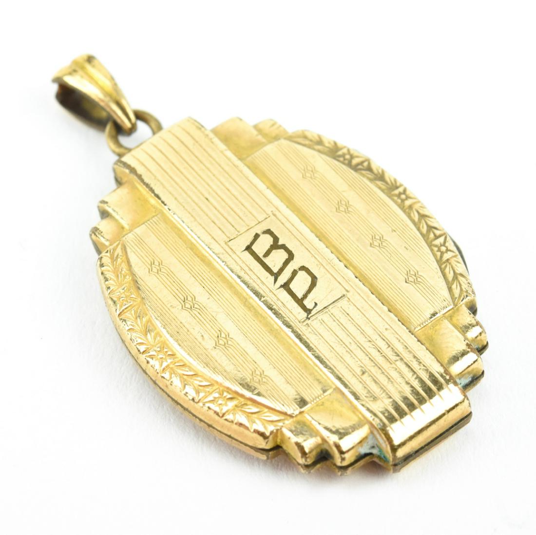 Antique Art Deco Style Gold Filled Locket Pendant (1 of 6)