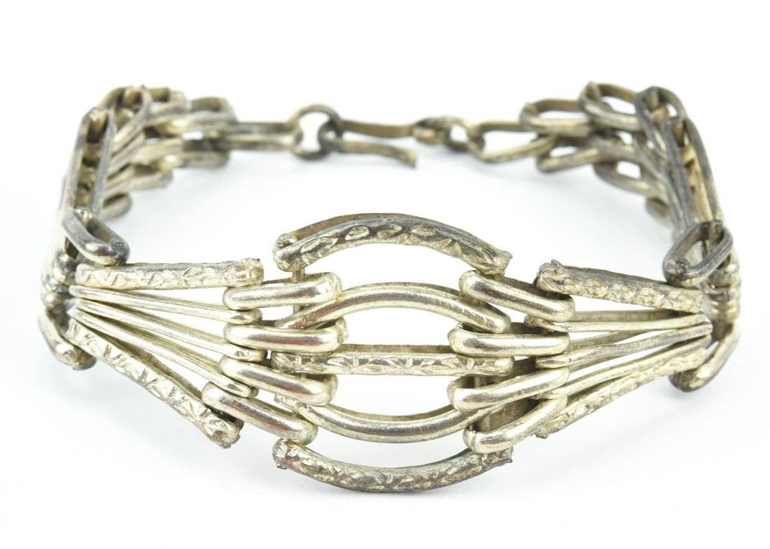 Antique Art Deco Articulated Panel Bracelet (1 of 8)