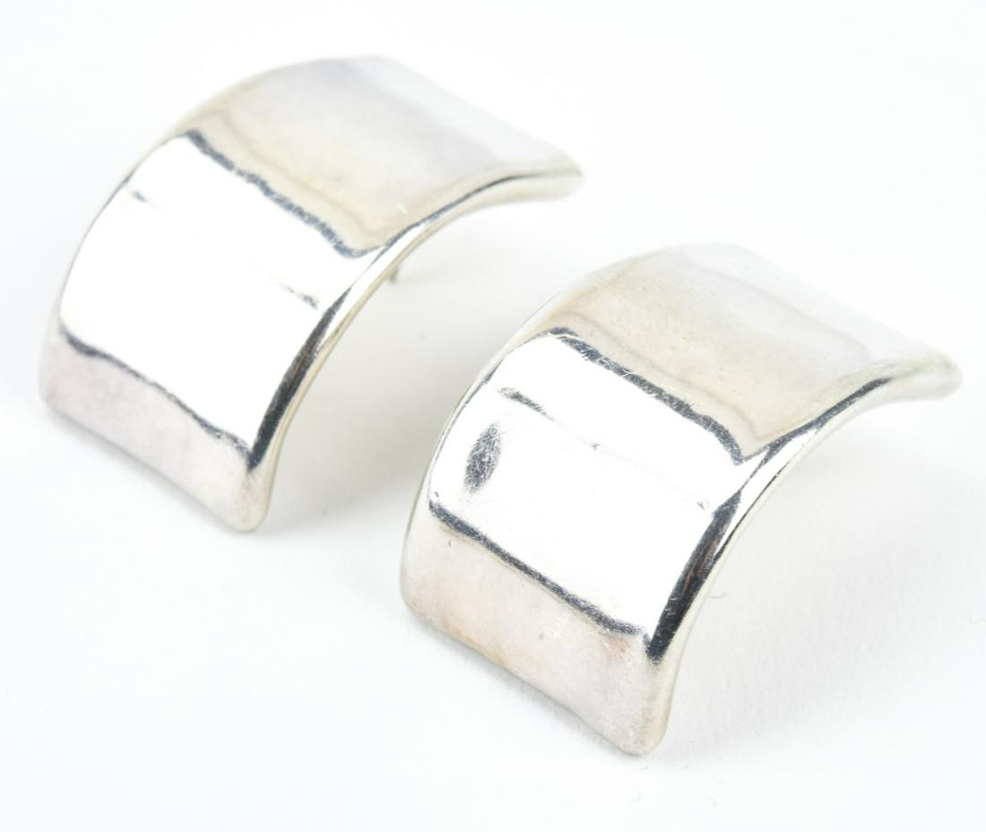Large Pair of Modernist Sterling Silver Earrings (1 of 5)