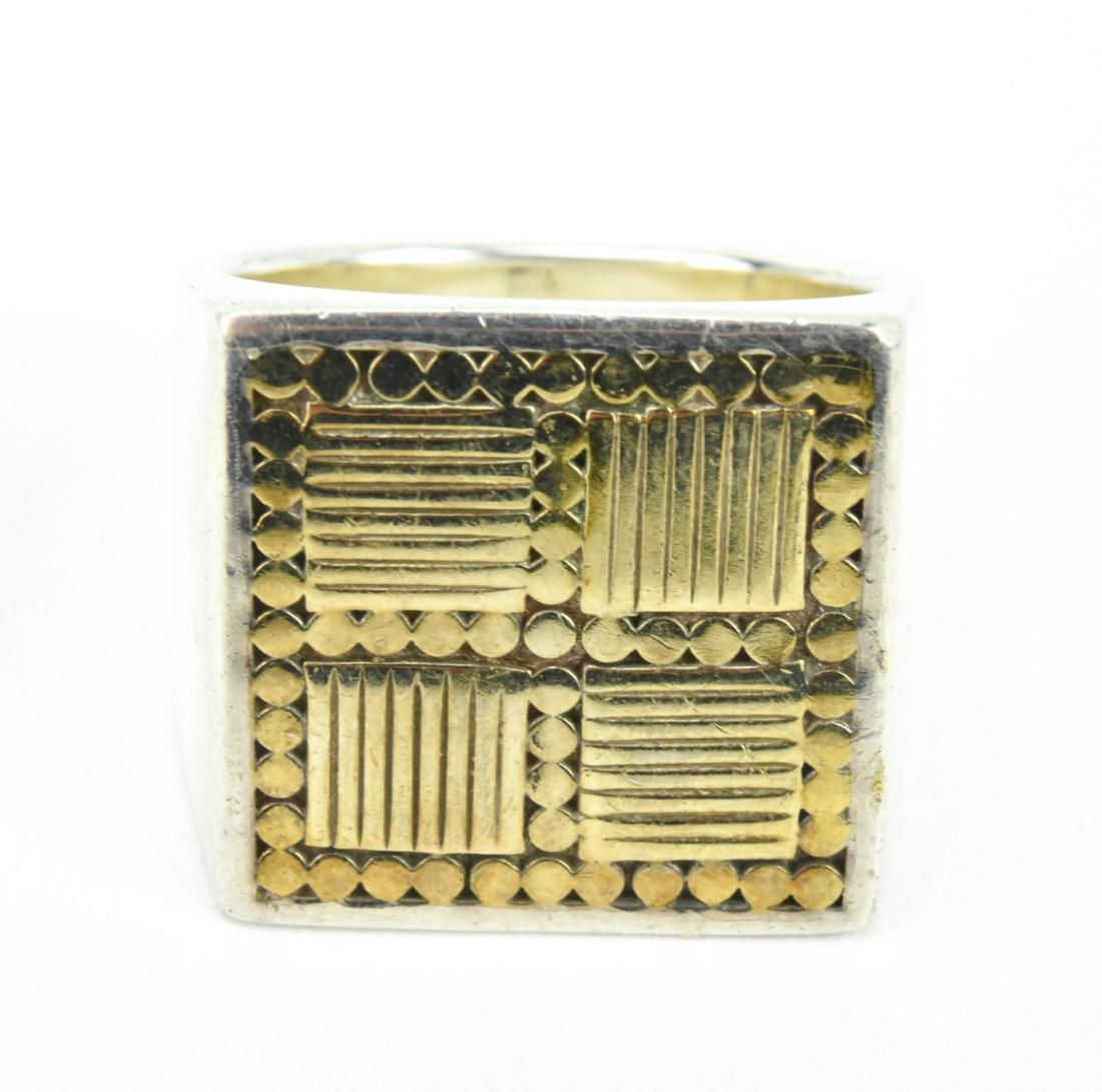 Anna Beck Sterling Silver & Gold Panel Ring (1 of 6)