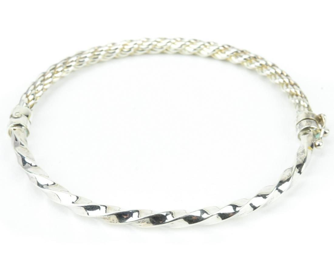 Sterling Silver Hinged Bangle Bracelet (1 of 6)