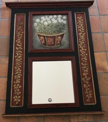 Large Hand Painted Trumeau Form Wall Mirror (1 of 3)