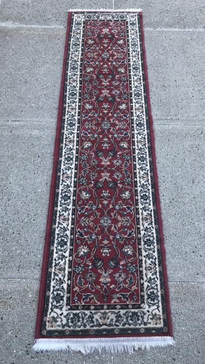 Persian Hand Knotted Wool Runner w Floral Motif (1 of 6)