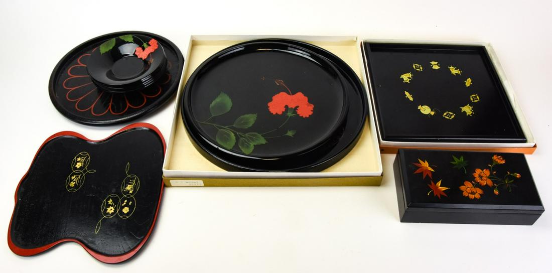 Collection Mid C Asian Lacquer Decorative Trays (1 of 7)