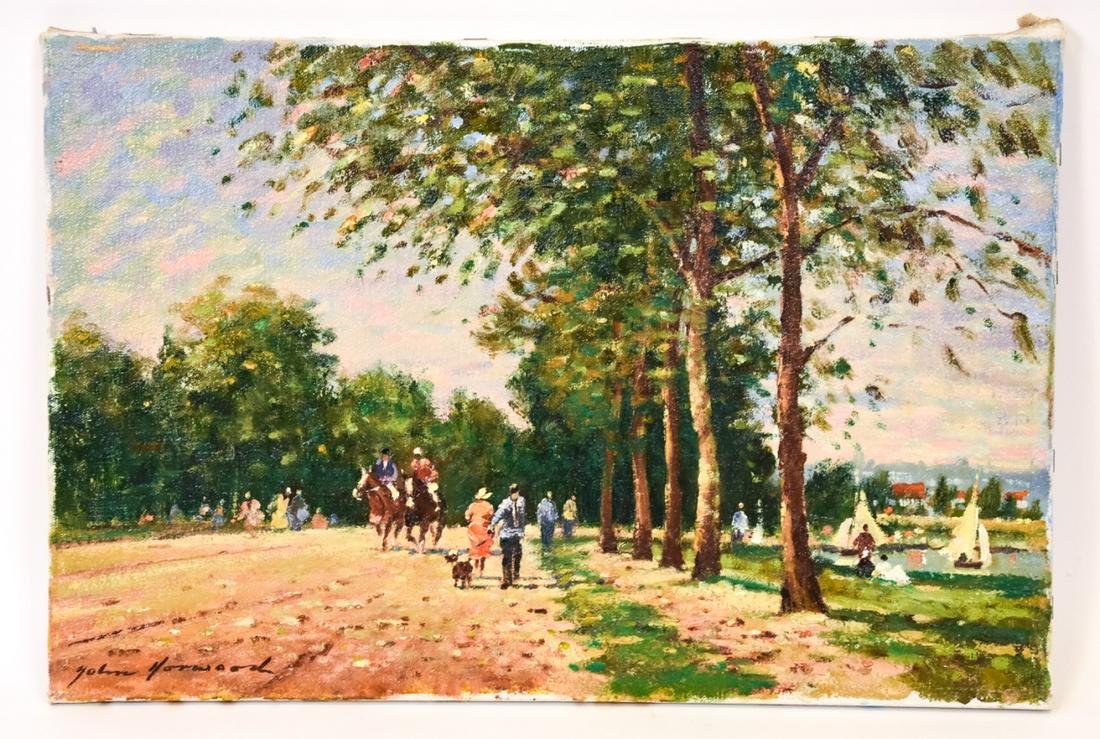 John Horwood Walk by River Thames Oil / Canvas (1 of 7)