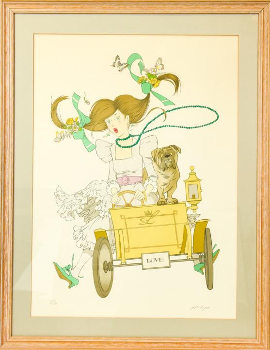 Framed Philippe Henri Noyer "Love" Lithograph (1 of 10)