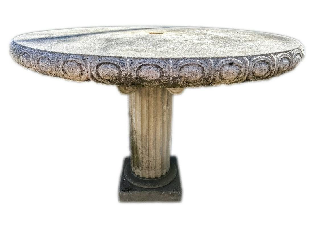 Outdoor Cement Garden Table w Column Form Base (1 of 5)