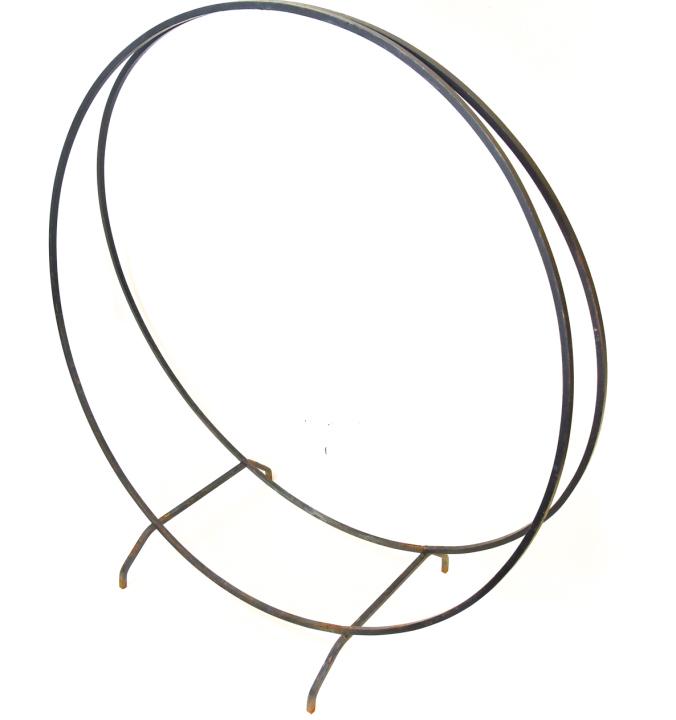 Contemporary Round Wrought Iron Firewood Rack (1 of 6)