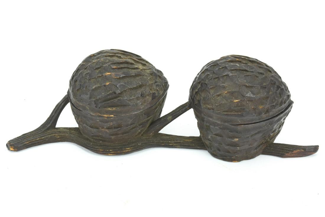Antique 19th C Black Forest Carved Inkwell (1 of 8)
