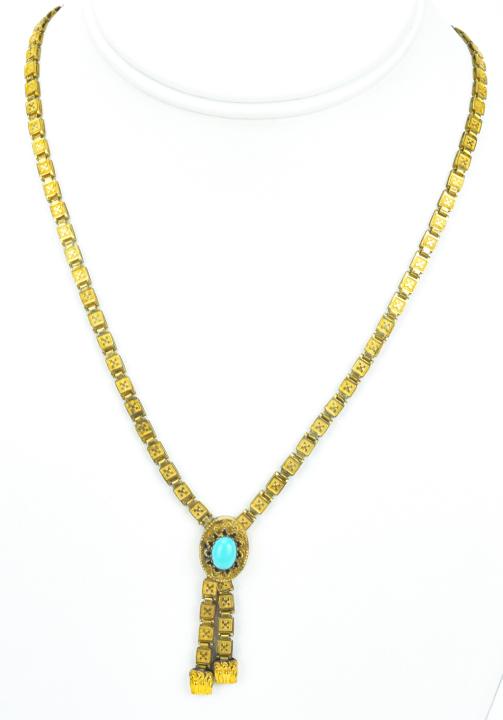 Antique 19th C Gold Filled Book Chain Necklace (1 of 8)